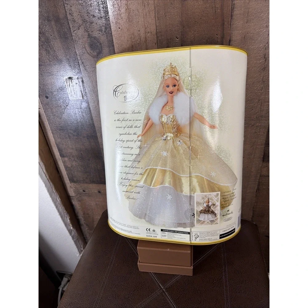 2000 Holiday Celebration Barbie Doll Special Edition Millennium Gold Gown Y2K